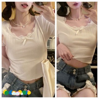 (Vận Chuyển Từ Hà Nội) Áo Thun Nữ Ngắn Tay Vừa Vặn Thời Trang Mùa Hè Áo Crop Top Thoáng Khí