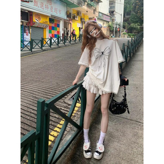TIANLEYU áo phông áo thun nữ croptop baby tee Hàn Phong Stylish Xu hướng Trendy WTX2440PC6 16Z240416