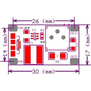 Mạch nguồn tăng áp DC MT3608 2A