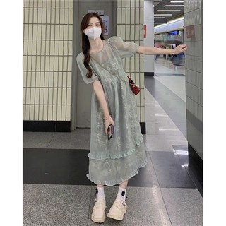 Xj Quần Áo Nữ Tóc Thẳng Khuyến Mãi 24 Pháp Retro Hoa Đầm Nữ Phong Cách Mới Cao Cấp Rời Tính Khí Phong Cách Nhẹ Nhàng Phong Cách Mori Váy Dài Bộ Đồ Hai Mảnh