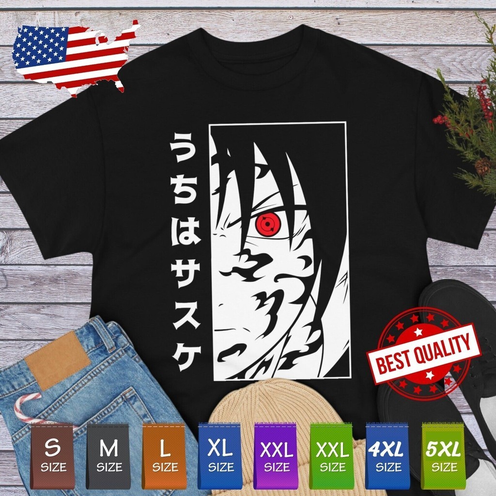 Áo thun Naruto Anime Manga Sasuke Uchiha cosplay Nhật Bản Itachi