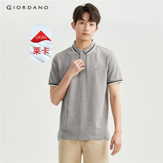 GIORDANO Nam Áo Sơ Mi Polo Mỏ Neo Thêu Mùa Hè Áo Polo Tương Phản Tay Ngắn Thời Trang Áo Sơ Mi Polo 13014301