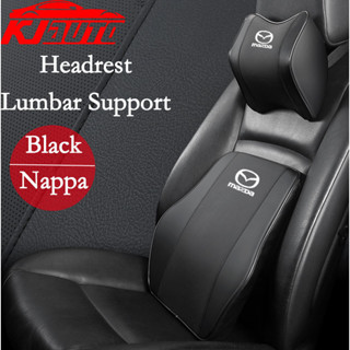  Mazda Xe Cổ Tựa Đầu Gối Còn Lại Đầu Nappa Da Đệm Ô Tô Thoáng Khí Thắt Lưng Hỗ Trợ Gối Cho Xe Mazda 3 2 5 CX3 RX8 BT50 323 CX8 CX30 RX7 626 CX7 NX5 CX9 Phụ Kiện 