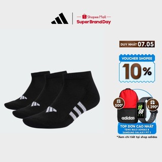  adidas Tập luyện Bộ 3 Đôi Tất Cổ Thấp Lót Đệm Chuyên Dụng Unisex Đen IC9518