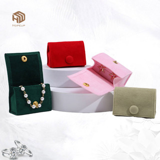 HOPEUP Di Động Du Lịch Mini Hộp Trang Sức Vải Vòng Tay Vòng Cổ Tổ Chức Hộp Bảo Quản Nhỏ Hộp Quà Tặng