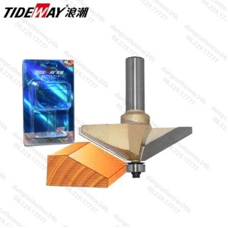 Mũi phay gỗ vát cạnh 30 độ có bi mũi soi vát mép 60 độ Tideway VAT-30-TW 