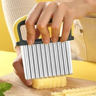 Sói răng khoai tây chip máy thái thép không gỉ bột rau củ quả sóng máy thái khoai tây thịt dụng cụ