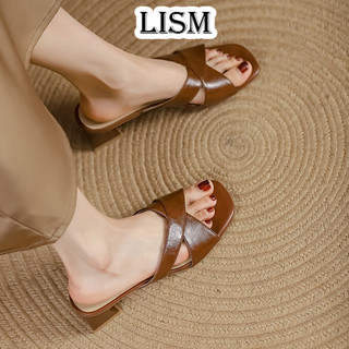 LISM dép sandal nữ dép nữ đế cao Độ bền cao Hiện đại Phóng khoáng Thoáng khí FDL23B013P 20Z240516