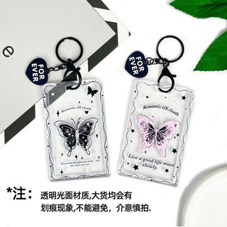 Ins Style Đẹp Bướm Ren Acrylic Đựng Thẻ Chống Mất Trong Suốt Có Thể Thu Vào Sinh Viên Khuôn Viên Thẻ Trò Chơi Thẻ Kiểm Soát Truy Cập Thẻ Bảo Vệ