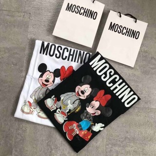 Năm Chuột Giới Hạn Mickey Hoạt Hình In Hình Cotton Nguyên Chất Áo Thun Nữ Rời Cổ Tròn Coup