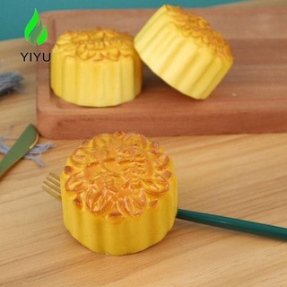 YIYU Phỏng Bánh Trung Thu, Bánh Trung Thu Giả Vuông / Tròn PU, Đạo Cụ Chụp Ảnh Trang Trí Mềm Mại Chế Độ Bánh Trung Thu Cửa Sổ