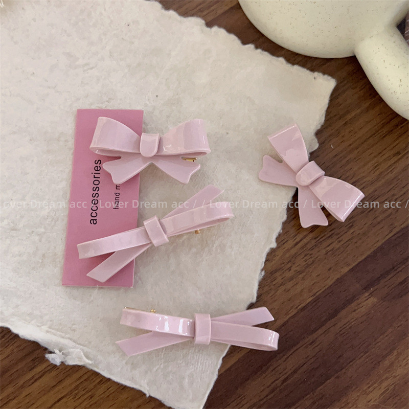Kẹp tóc nơ màu hồng Kẹp tóc nữ
