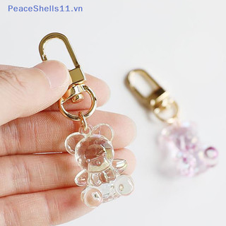 Peaceshells Dễ Thương Pha Lê Gấu Móc Khóa Kawaii Móc Chìa Khóa Phụ Kiện Mặt Dây Chuyền Cho Ba Lô Móc Khóa Hộp Đựng Tai Nghe Quyến Rũ Cặp Đôi Quà Tặng VN