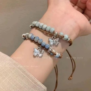 Retro Phong Cách Dân Tộc Bện Bướm Kéo Vòng Tay Nữ 2024 Phong Cách Mới Phong Cách Trung Hoa Yếu Tố Phong Cách Trung Hoa Đính Hạt Vòng Tay Bán Buôn 20032