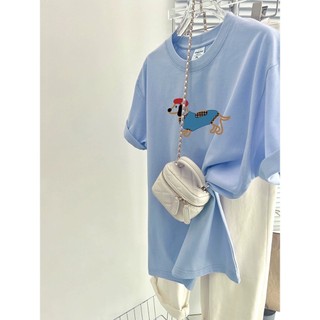 Suxi Thời Trang Ngọt Ngào In Hình Mùa Hè Mới Cổ Tròn Tay Ngắn Áo Thun Nữ Top 240623