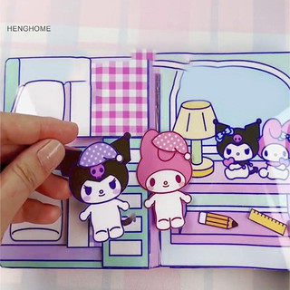 Henghome DIY Đồ Chơi Handmade Sách Im Lặng Sanrio Doudou Sách Giáo Dục Kuromi Tự Chế Sách Giai Điệu Yên Tĩnh Sách Cho Trẻ Em Bé Gái Martijn