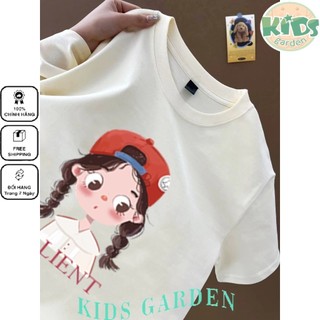 Phong cách Hàn Quốc giản dị dễ thương mũ đỏ đôi đuôi ngựa bé gái họa tiết hoạt hìn