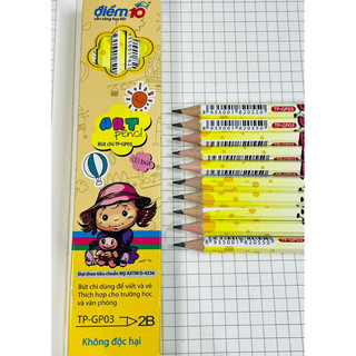 Hộp 10 Cây Bút chì gỗ 2B Thiên Long TP-GP03