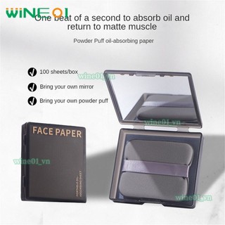 Giấy thấm dầu than tre Hongshang Gương Giấy thấm dầu wine01