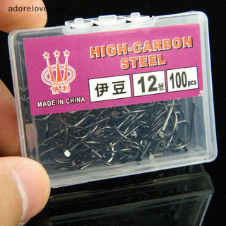Akvn 100 Chiếc Izu Móc Lượn Mỏ Gai Thép Carbon Cao Đen Hố Câu Cá Hoang Dã Chân Dài Hố Đen Dụng Cụ Câu Cá Giữa