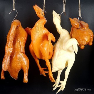 Mô Phỏng Vịt Quay Gà Ngỗng Thịt Heo Mô Hình Thực Phẩm Cửa Hàng Cửa Sổ Tủ Trang Trí Mặt Dây Chuyền Mềm Trang Trí Đường Đồ Chơi JJZI