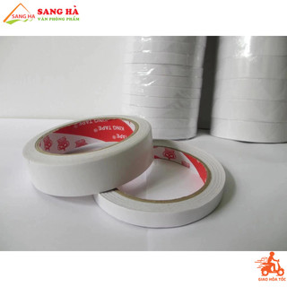 ( Combo 8 Cuộn) Băng keo 2 mặt 2.5F keo dán giấy trong suốt