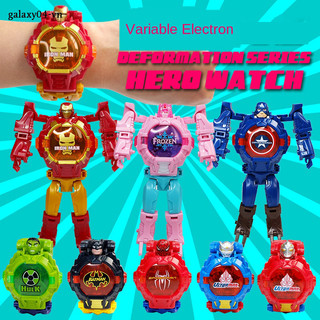 Đồng Hồ Kỹ Thuật Số Hình Robot Biến Hình Kỹ Thuật Số Người Dơi / Người Sắt / Captain America