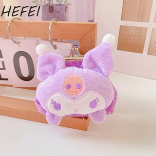 HEFEI Ví Đựng Tiền Xu Kẹp Tiền Cho Nữ Kuromi Giai Điệu Chó Hoạt Hình Ví Nhỏ