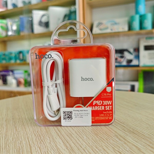 Bộ sạc HOCO C76 PRO PD30W Type C to L _BH 12 tháng
