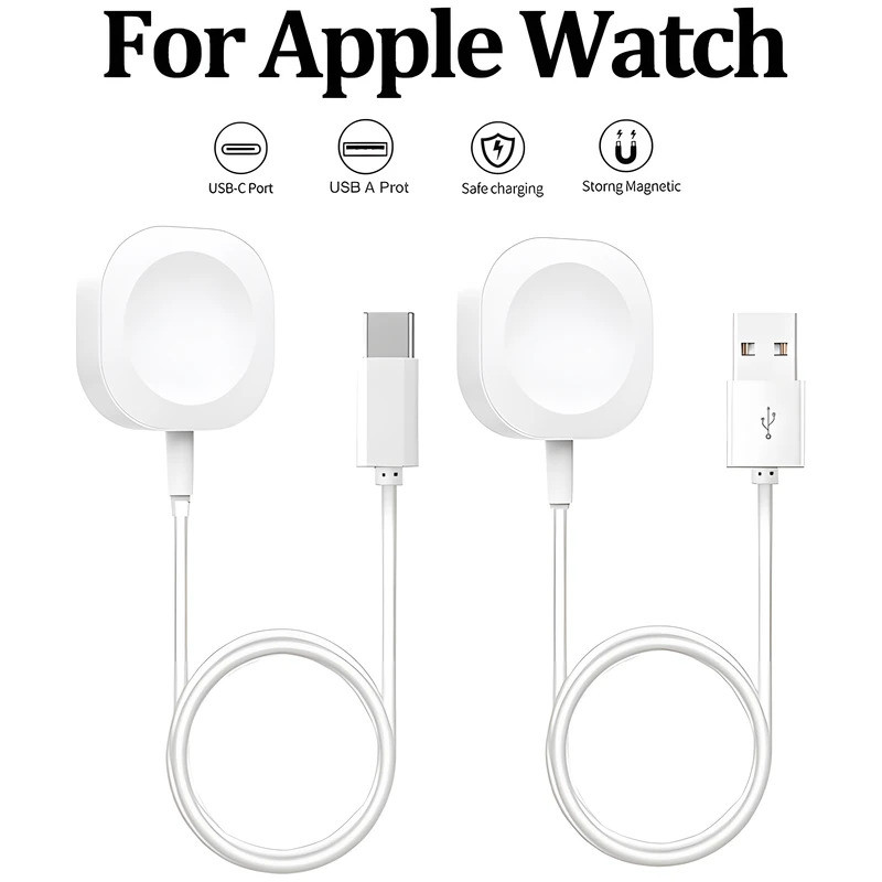 2024 Từ Tính Không Dây USB A Sạc Nhanh Cho Apple Watch Ultra Series 9 8 7 6 SE Type C Cáp Sạc Cho iW