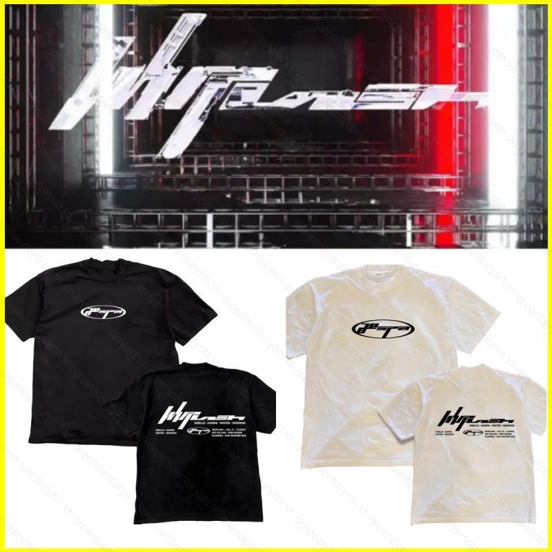 Gn Aespa Whiplash The 5th Mini Album Merch Áo thun World Tour Ninning Karina Giselle Winter Tee NG