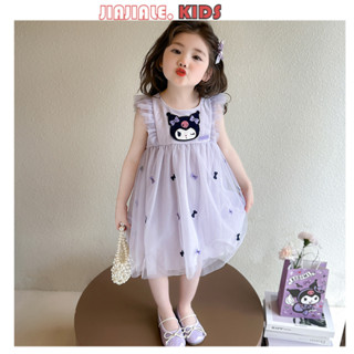Váy lưới Kuromi 1-9Y cho bé, váy công chúa thời trang cho bé gái