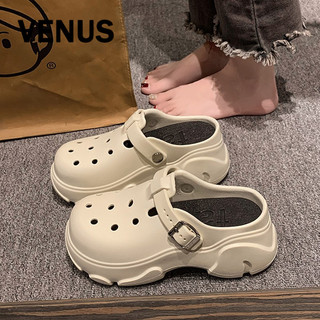 YANFENG  dép cross đế cao 6cm Dép sandal nữ dép đi biển Chống trơn trượt Bền Đẳng cấp Độn đế FBT2440F19 15Z240411