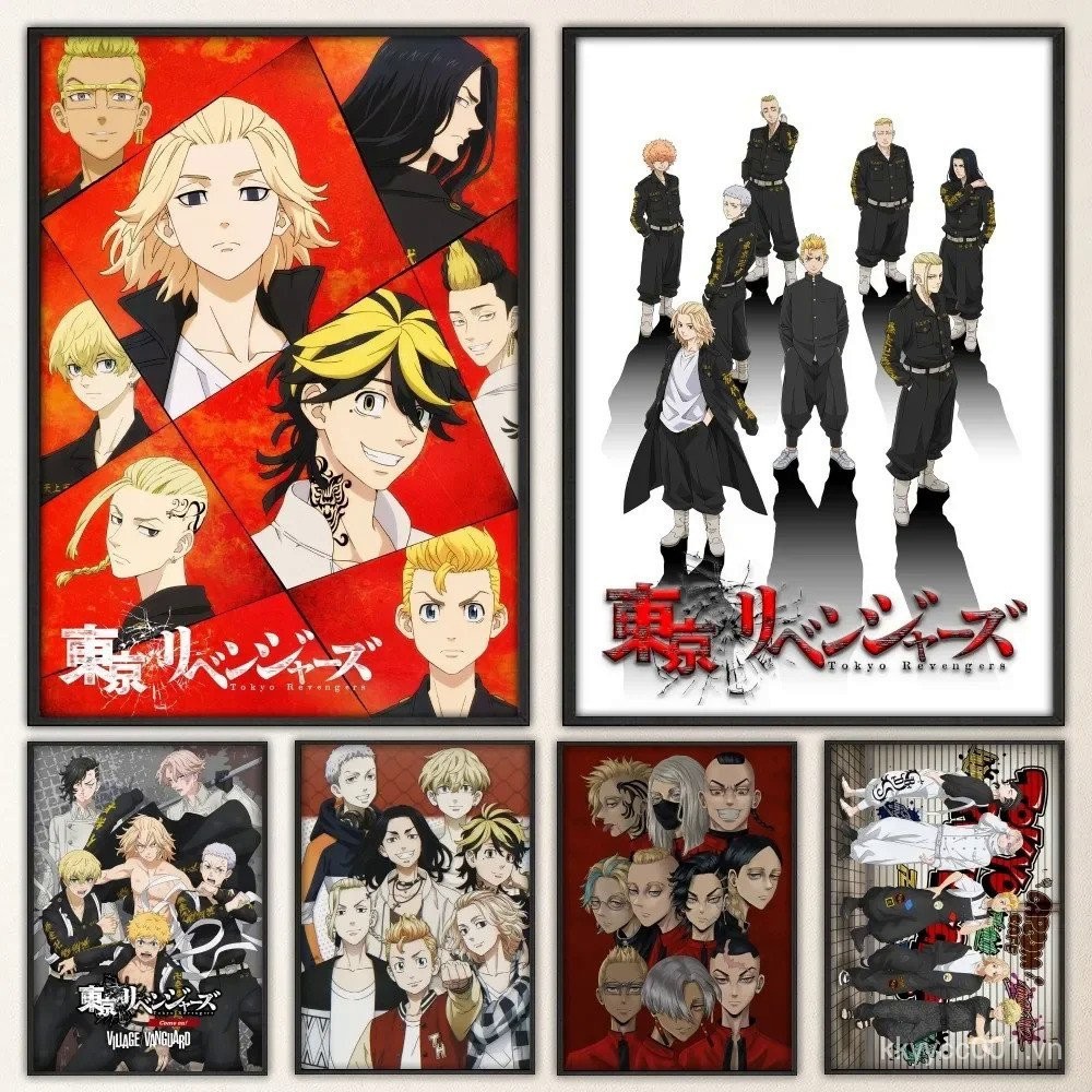 Tokyo Revengers Nhật Bản Anime Poster In Poster Tranh Treo Tường Phòng Ngủ Phòng Khách Thanh Treo Tường Nhà Hàng Miếng Dán AMY Lớn