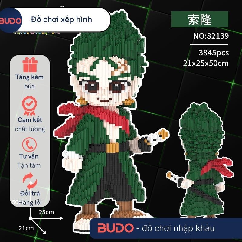 lắp ráp le.go mô hình hải tặc zoro chibi 50cm luffy chopper Đồ chơi cỡ lớn bear bricK one piece luffy gear 5 anime