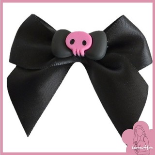 Brroa nơ barrettes đen nơ tóc gothic kẹp tóc nơ lớn kẹp tóc jk kẹp tóc