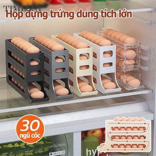 Tự động cuộn trứng giá đỡ hộp bảo quản giỏ trứng hộp đựng người tổ chức cuộn tủ lạnh trứng hộp đựng cho nhà bếp