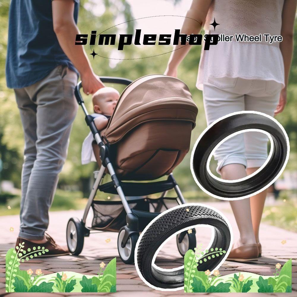 Simple Xe đẩy em bé Bánh xe, Xe đẩy cao su Thay thế Xe đẩy trẻ em Lốp bánh xe, Phụ kiện Pram Vòng bi im lặng Xe đẩy Phụ tùng thay thế cho Babyzenes Yoyo Yoya YuYu