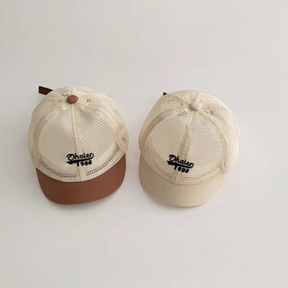  Trẻ Em Ngắn Vành Mũ Bóng Chày Mùa Hè Lưới Mỏng Thoáng Khí Thêu Chữ Ngoài Trời Chống Nắng Cho Bé Mũ Chống Nắng 