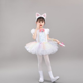 🍒 Chỗ 🍒 Trẻ Em Động Vật Múa Trang Phục Quần Áo Cho Bé Gái 3 Đến 14 Tuổi Mèo Ba Tư / Mèo Con Trang Phục Mới Lạ Halloween Giáng Sinh