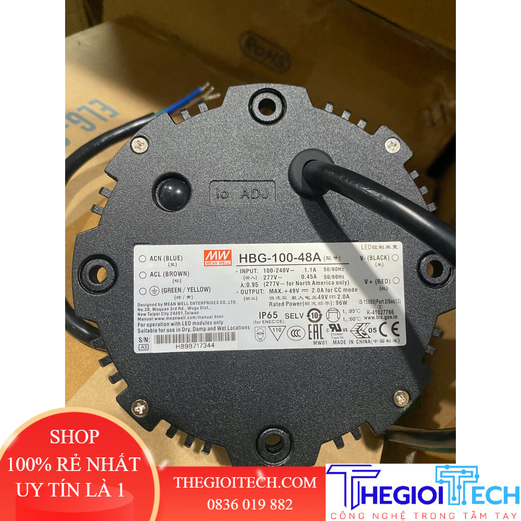 Nguồn Meanwell HBG-100-48A (96W/48V/2A)