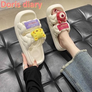 Giày nữ thời trang mới, dép chống trượt để mặc bên ngoài, dép hoạt hình đi biển đế dày để sử dụng tại nhà