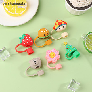 Baishanggala Kawaii Silicone Ống Hút Toppers Mũ Bảo Vệ Chống Bụi Cho Ống Hút 10 Mm Dễ Thương Dâu Ống Hút Dành Cho Stanley Tumbler Ly ADS