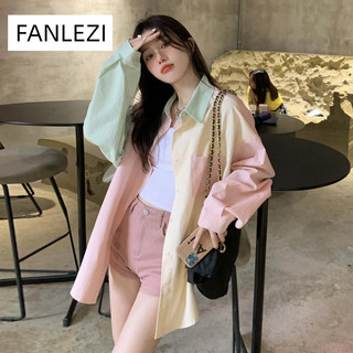 FANLEZI áo sơ mi nữ áo kiểu hàn quốc độc đáo phong cách thông thường sang trọng WCS2440G1G 19Z240509