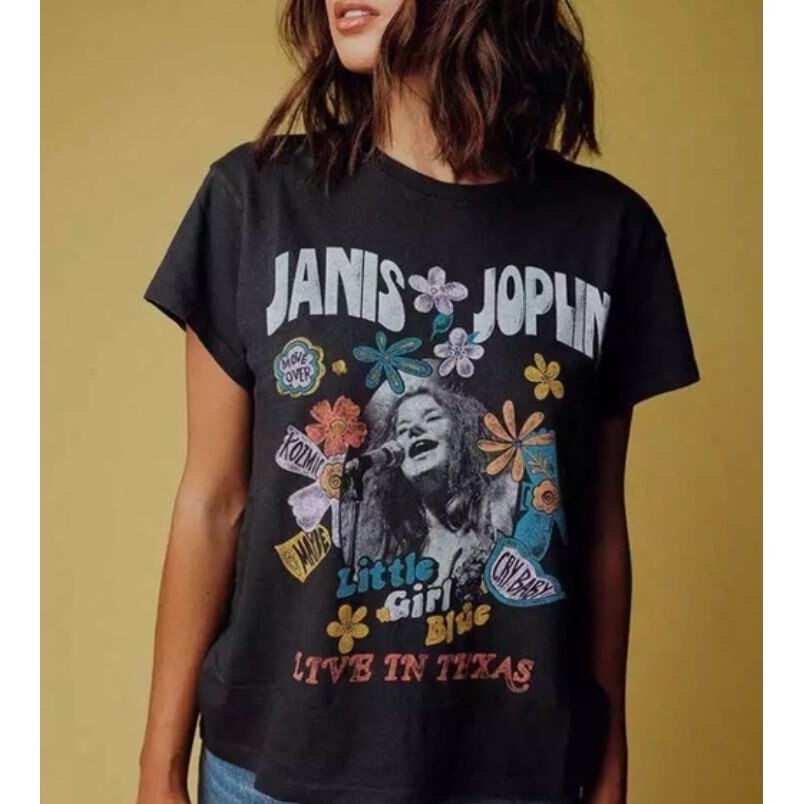 Bánh quế 2024 cho bạn bè Janis Joplin Rock Music Graphic Tee xs-3xl