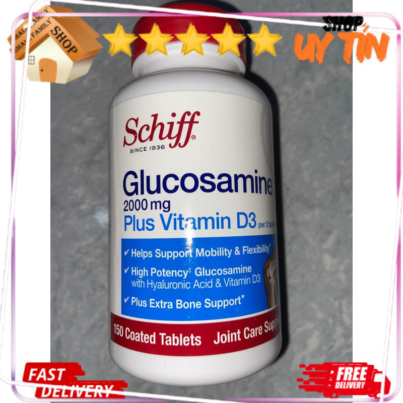 Glucosamine Schiff 1500mg plus MSM 2000mg plus D3 hỗ trợ xương khớp