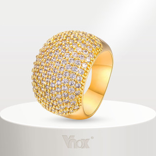  Nhẫn Nữ Hip Hop Thời Trang Vnox Punk Bộ Mạ Vàng 18K Nhẫn Zircon Cubic Quà Cưới Cho Bạn Gái Và Vợ 