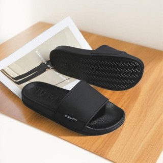 Dép Lê WAKANA quai ngang Unisex Màu Đen Trẻ Trung WK007 - GiaKhang Store