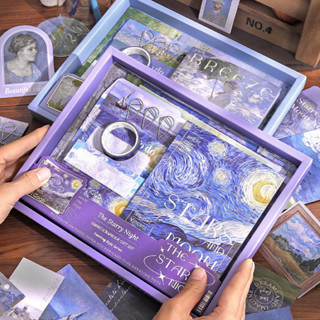 Tranh Sơn Dầu Âu Mỹ Bộ Sổ Tay Ấm Áp Sổ Tay Hộp Quà Tặng Sổ Tay Văn Học Nghệ Thuật Giá Trị Cao Bộ Vật Liệu Trang Trí