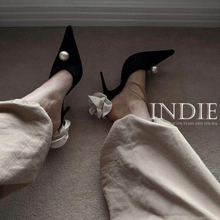 INDIE Giày Cao Gót Mũi Nhọn GIÀY SANDAL Thời Trang Mới 2023 Cho Nữ Đẹp mắt Đẳng cấp Đi biển Chống thấm nước FPD2440OVN 20Z240517